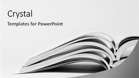  Presentation with stack - PPT theme consisting of handbook - stack of business catalogs background and a white colored foreground