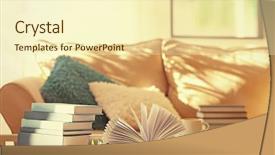  Presentation with tan book stack stacks of books - Colorful PPT theme enhanced with handbook - stack of new books backdrop and a cream colored foreground