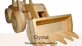  Presentation with excavator - PPT theme having handcrafted-timber-excavator background and a coral colored foreground