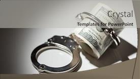  Presentation with roll - Presentation design featuring handcuffs-locked-on-roll background and a light gray colored foreground