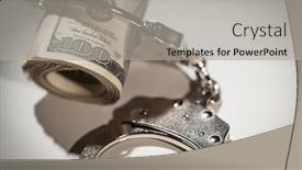  Presentation with roll - Slide set enhanced with handcuffs-locked-on-roll background and a light gray colored foreground
