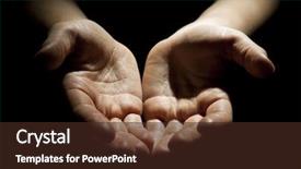  Presentation with black hands - Colorful presentation design enhanced with empty handed - woman's hands on black background backdrop and a tawny brown colored foreground