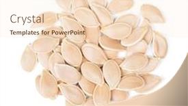  Presentation with pumpkin seeds - Presentation design consisting of handful-of-pumpkin-seeds background and a lemonade colored foreground