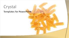  Presentation with pasta - Amazing PPT theme having handful-of-raw-spiral-pasta backdrop and a white colored foreground
