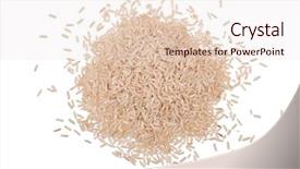  Presentation with rice grain - Colorful slide deck enhanced with handful of rice grain isolated backdrop and a lemonade colored foreground