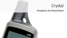  Presentation with positioning - Audience pleasing PPT theme consisting of handheld gps global positioning system backdrop and a white colored foreground