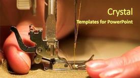  Presentation with sewing machine - Audience pleasing presentation theme consisting of handi craft - hand sewing on a machine backdrop and a tawny brown colored foreground