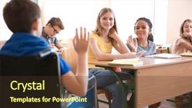  Presentation with classmates - Amazing presentation having handicap children - boy in wheelchair with classmates backdrop and a tawny brown colored foreground