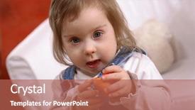  Presentation with sweet - Audience pleasing PPT layouts consisting of handicap children - sweet little girl not quite backdrop and a red colored foreground