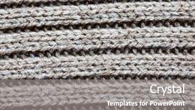  Presentation with handicraft - Amazing presentation design having handicraft knitwear and needlework concept - close up of knitted item backdrop and a gray colored foreground