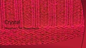  Presentation with handicraft - Audience pleasing slide deck consisting of handicraft knitwear and needlework concept - close up of knitted item backdrop and a red colored foreground