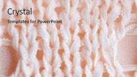  Presentation with handicraft - Presentation design with handicraft knitwear and needlework concept - close up of knitted item background and a lemonade colored foreground