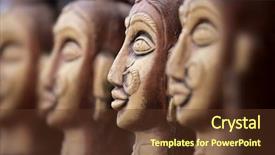 Presentation with clay - Slides consisting of handicrafts india - hand crafted clay statues background and a tawny brown colored foreground