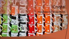  Presentation with colorful - Cool new theme with handicrafts india - many colorful hand crafted cups backdrop and a  colored foreground