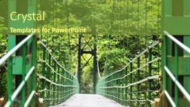  Presentation with central america - Slides having handing-bridge-in-green-jungle background and a tawny brown colored foreground