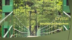  Presentation with central america - PPT theme featuring handing-bridge-in-green-jungle background and a tawny brown colored foreground
