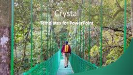  Presentation with central america - Amazing presentation having handing-bridge-in-green-jungle backdrop and a coral colored foreground