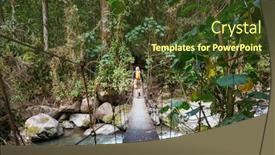  Presentation with central america - Presentation theme consisting of handing-bridge-in-green-jungle background and a tawny brown colored foreground