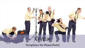  Presentation with data processing - Audience pleasing presentation theme consisting of handing over the data backdrop and a  colored foreground