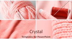  Presentation with living coral - Slides featuring handiwork - needlework and hobby concept background and a lemonade colored foreground