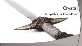  Presentation with ancient - Beautiful presentation theme featuring roman war - ancient dagger isolated on white backdrop and a white colored foreground