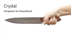  Presentation with hand holding colorful brain sketch - Beautiful theme featuring slayer - hand holding a knife isolated backdrop and a  colored foreground