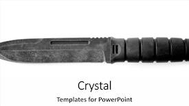  Presentation with marine - Amazing presentation theme having marine knife on white background backdrop and a white colored foreground