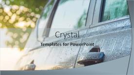  Presentation with car door - PPT theme having handle-of-the-car-side background and a light blue colored foreground