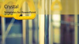  Presentation with bus - Theme having handles passenger inside a bus background and a yellow colored foreground