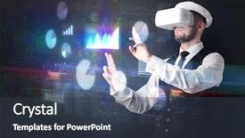  Presentation with fish waste handling - Colorful slide set enhanced with handling 3d reports and chart backdrop and a tawny brown colored foreground