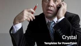  Presentation with contract - Beautiful PPT layouts featuring handling contract - businessman talking with his boss backdrop and a black colored foreground