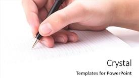  Presentation with contract - Cool new presentation theme with handling contract - hand with the handle daily backdrop and a  colored foreground