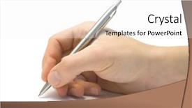  Presentation with contract - Presentation design featuring handling contract - hand with the handle isolated background and a  colored foreground