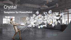  Presentation with success - Presentation theme with handling contract - receipt of success achieving mixed background and a dark gray colored foreground