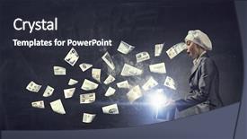  Presentation with level up to success - PPT theme featuring handling contract - receipt of success achieving mixed background and a tawny brown colored foreground