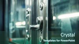  Presentation with metro rail tunnels - Theme featuring handling stations - metro door handles background and a  colored foreground