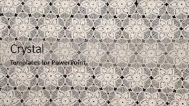  Presentation with antique - Theme enhanced with needlework yarn cotton knitting art - handmade antique lace background and a light gray colored foreground