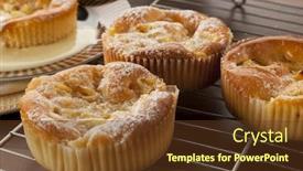  Presentation with pies - Amazing theme having handmade apple pies on cooling rack backdrop and a tawny brown colored foreground