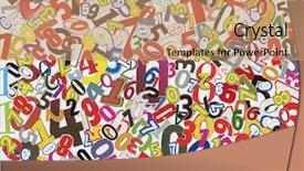  Presentation with numbers 3d - Slide set consisting of handmade collage of newspaper clippings background and a coral colored foreground