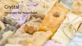  Presentation with natural soap - Slides consisting of handmade colorful natural soap background background and a lemonade colored foreground