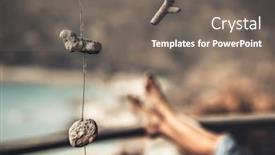  Presentation with tourism hotel - Slide set with handmade decoration amulet and young woman legs and coastal bottle beach on phangan island thailand blurred background nature landscape seaside tourism hotel restaurant place island coast background and a gray colored foreground