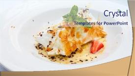  Presentation with dessert kuih ondeh ondeh - Cool new presentation theme with handmade floating island french dessert backdrop and a sky blue colored foreground