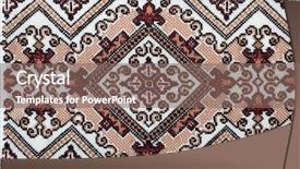  Presentation with stitch - Beautiful slide deck featuring handmade good by cross-stitch backdrop and a violet colored foreground