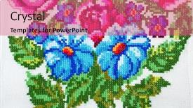  Presentation with stitch - Presentation theme enhanced with surface of the plastic variety of colors background and a seafoam green colored foreground