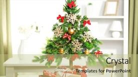  Presentation with simple green - Slide set featuring handmade green christmas tree background and a mint green colored foreground