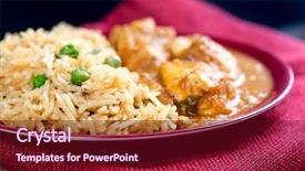  Presentation with chicken curry - Amazing theme having handmade indian curry chicken rice backdrop and a wine colored foreground