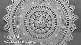  Presentation with macrame - Theme featuring handmade-lace-on-black-background background and a gray colored foreground