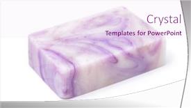  Presentation with soap - Audience pleasing slide deck consisting of handmade-lavender-organic-soap-bar backdrop and a pink colored foreground