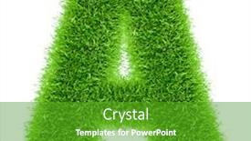  Presentation with alphabet - Slide set consisting of handmade-letter-of-grass-alphabet background and a shamrock green colored foreground