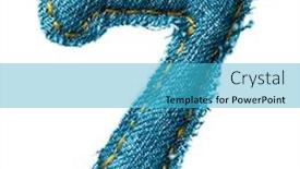  Presentation with alphabet - Colorful slides enhanced with handmade-letter-of-jeans-alphabet backdrop and a teal colored foreground